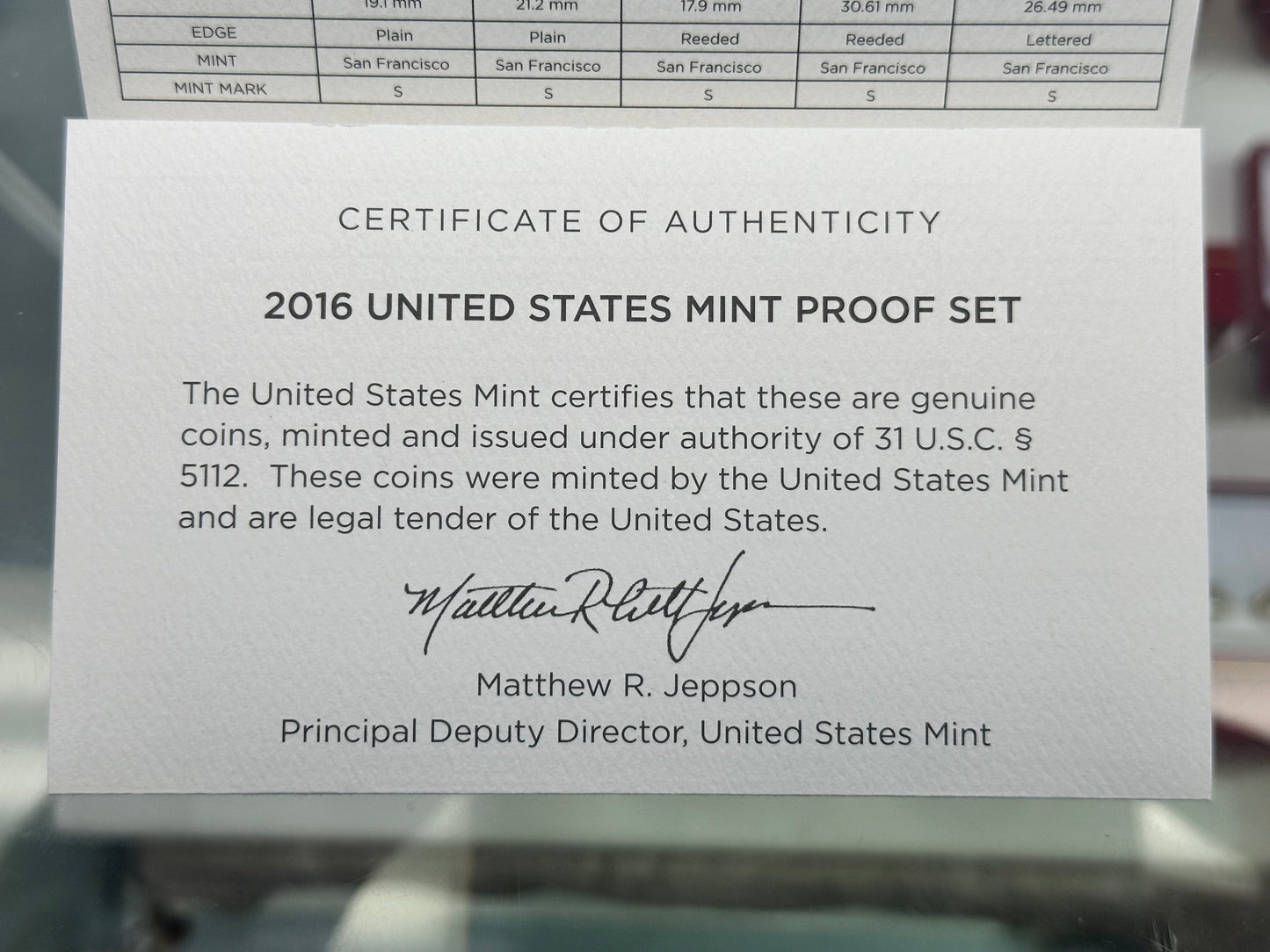 2016 U.S. Mint Proof Set
